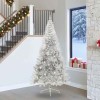 VidaXL Pom de Crăciun artificial pre-iluminat Argintiu 240 cm PET 3397234