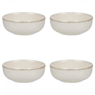 Set boluri, 4 piese, 680 ml, Ceramica, Bej foto