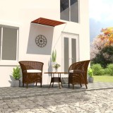 Cumpara ieftin Copertină retractabilă, portocaliu și maro, 150 x 150 cm