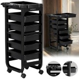Cărucior Măsuță Asistent Coafor Enzo W189-72, Salon, Pe Roți, Sertare, Dulap, 82cm