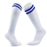 Sosete lungi pentru dama, SS080, Alb/Albastru, marime universala