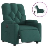 Fotoliu rabatabil electric, verde inchis, material textil