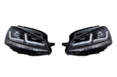 SET 2 FARURI LED PENTRU VW GOLF VII (2012-2016) NEGRU LEDriving XENON / POZITIE HALOGEN LEDHL104-BK OSRAM 12725 foto