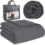 Pătură cu greutate, pătură senzorială anti-stres 150x200 cm, 6,8 kg, Gravity 6 + sac