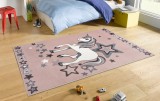 Cumpara ieftin Covor Camera Copii Model Unicorn 18052-120, Marime 120 x 170 cm, Roz, Inaltime Fir 8 mm, Antialergic, Polipropilena, Gradinita, Cresa, Loc de Joaca