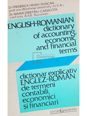 Frederick Henry Duncan - Dictionar explicativ englez-roman de termeni contabili, economici si financiari foto