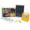 Sistem solar Sunny KIT, 12V 7.5Ah, 10W, 2 becuri LED x 3W, radio FM, 2 x USB