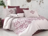 Cumpara ieftin Lenjerie Family Mandora Dry Rose cu 2 cearsafuri de Pilota (Bumbac 100%), Clasy