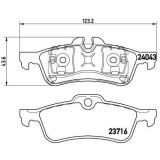 Placute frana Mini Mini (R50 R53) 06.01-09.06, Mini (R56) 11.05-01.14, Mini Cabriolet (R52) 04.04-07.08, Spate, BREMBO