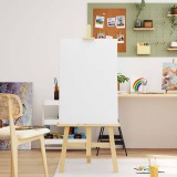 Cumpara ieftin P&acirc;nze &icirc;ntinse, 12 buc., alb, țesătură și lemn masiv pin