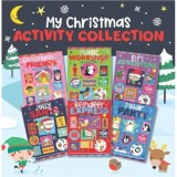 Set 6 Carti Activitati Craciun - Christmas Collection, Sticker, Coloriat, Jocuri, Carton Presat