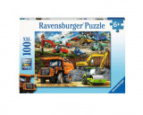 Puzzle calsic - Vehicule de constructii - 100 piese | Ravensburger