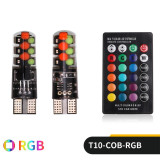 Leduri t10 w5w RGB multicolore cu telecomanda