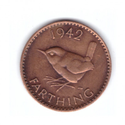 Moneda Anglia 1 farthing 1942, stare excelenta, curata foto