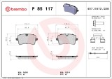 BREMBO P 85 117 PRIME LINE set placute frana,frana disc