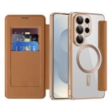 Husa Book Case Asteroid GSM SmartMag pentru Samsung Galaxy S26 Ultra, Piele Ecologica/TPU/Silicon/Policarbonat, Maro