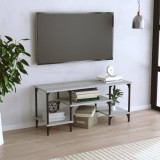 Comodă TV, gri sonoma, 102x35x45,5 cm, lemn prelucrat