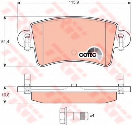 Set placute frana,frana disc NISSAN INTERSTAR bus (X70) (2002 - 2016) TRW GDB1470