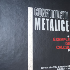 CONSTRUCTII METALICE EXEMPLE DE CALCUL MATEESCU