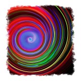 Cumpara ieftin Sticker decorativ Abstract, Multicolor, 55 cm, 11766ST