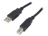 Cablu USB 2.0 A-B 5m Negru, Bq Cable