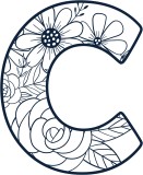 Cumpara ieftin Sticker decorativ, Litera C, Negru, 72 cm, 7484ST, Oem