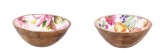 Cumpara ieftin Set 2 boluri lemn multicolor Iole 25 x 10 cm