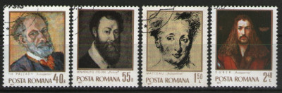 Romania 1971 - Aniversări I - Pictori, serie stampilata foto