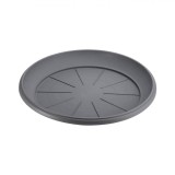 Farfurie Plastic, Antracit, Diametru 27 cm, &Icirc;nălțime 3.3 cm