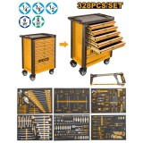 Dulap de scule auto 7 sertare 328 piese - Ingco HTCS273281