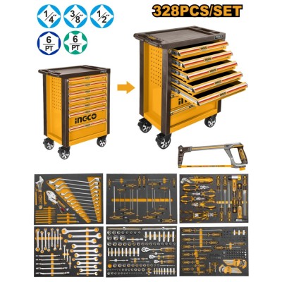 Dulap de scule auto 7 sertare 328 piese - Ingco HTCS273281 foto