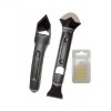 Set Razuitor si Spatula Intins Silicon Dedra, 2 Bucati, 5 V&acirc;rfuri - Gletiera Profesionala, Aplicare Tencuiala, Negru