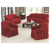 Cumpara ieftin Set 4 huse 3211, pentru canapea 3 locuri, canapea 2 locuri si 2 fotolii Bordo- HSE08