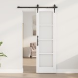 Usa interior vidaXL ORKDAL alb 61x198.5 cm, sticla, lemn pin masiv, design modern