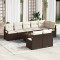vidaXL Set de canapele pentru grădină 9 pcs Maro Rattan poli 3346438