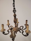 Superb candelabru antic din bronz masiv cu 6 brate in stilul francez,piesa cu o lucrătură de o foarte mare finețe