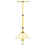 Cumpara ieftin Stativ trepied metalic pentru proiector dublu, suport reglabil 62-155 cm, structura stabila pentru iluminat, lucrari tehnice si utilizare profesionala