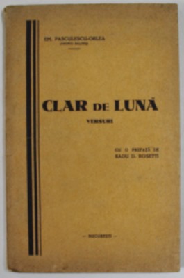 CLAR DE LUNA , versuri de E . PASCULESCU - ORLEA (ANDREI BALTES ) , 1936 foto