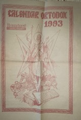 Calendar ortodox 1993 foto