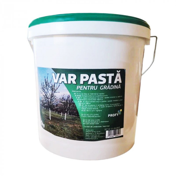 Var pasta pentru pomi gradina, galeata 5 kg, alb