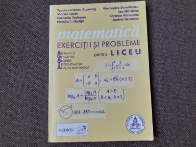 ANDREI VERNESCU ,MATEMATICA EXERCITII SI PROBLEME PENTRU LICEU foto