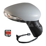 Oglinda exterioara Ford B-Max, 08.2012-, partea Dreapta, culoare sticla crom, sticla asferica, cu carcasa grunduita, cu incalzire, ajustare electrica