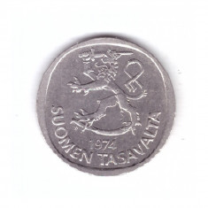 Moneda Finlanda 1 markka 1974, stare buna, curata