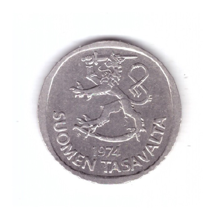 Moneda Finlanda 1 markka 1974, stare buna, curata