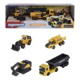 MAJORETTE SET 4 UTILAJE METALICE VOLVO CONSTRUCTION 7.5CM
