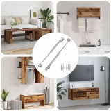 vidaXL Arc Gaz Hidraulic 2 pcs Argintiu 280 x 17 x 16 mm PP și Fier 864842