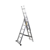Scara aluminiu, 3 tronsoane, 6 trepte, max 150 kg, 3.71 m, Drabest