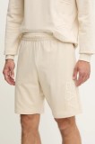 EA7 Emporio Armani pantaloni scurți din bumbac culoarea bej, AF13512.7M000232