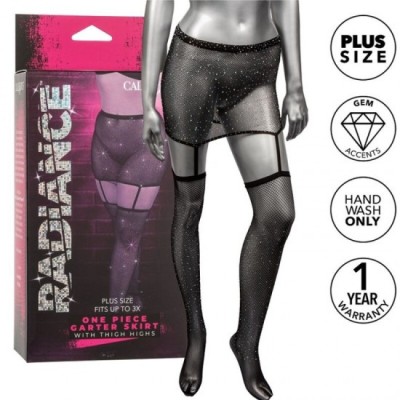 CALEXOTICS - RADIANCE GARTER SKIRT THIGH HIGHS PLUS SIZE foto