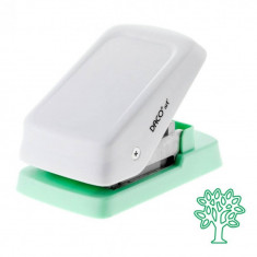 Perforator DACO Hobby Complex, Perforare 5.08 cm, Model Copac, Alb/Verde, Perforatoare Lucru Manual, Perforatoare Activitati Creative, Perforatoare pe